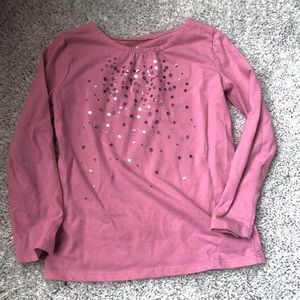🎇🎆3for$9  Jumping Beans pink Girls Sparkly long sleeve shirt- size S